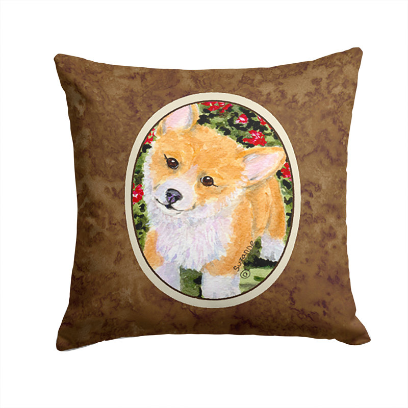 Coussin décoratif intérieur/extérieur corgi
