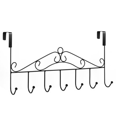 Elifils Iron Over-the-Door 7 - Hook Coat Rack