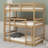 Detachable 3-Tier Bunk Bed Featuring Dual Staircases And Safety Guardrails-12387705