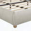 Structure de lit plateforme en chenille avec tête de lit arrondie à coins arrondis et pieds en bois de chêne massif, aucun sommier nécessaire-1030898349-1027595994