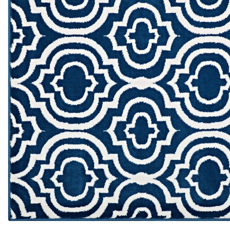 Tapis marocain à motif treillis transitionnel Modway, Rectangle 8 pi x 10 pi