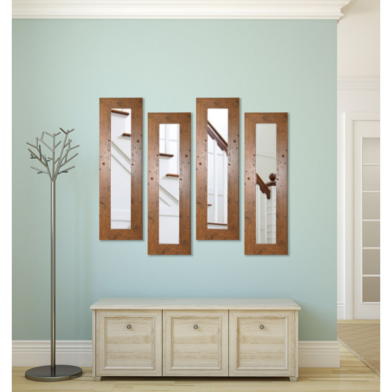 Ensemble de 4 miroirs rustiques Trujillo, H 35,5 po x l 9,5 po
