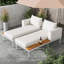 Chaise longue double d'extérieur en métal avec coussins 55 po-466454349-466454384