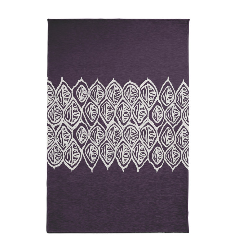 Tapis mauve à motif géométrique, Rectangle 2 pi x 3 pi