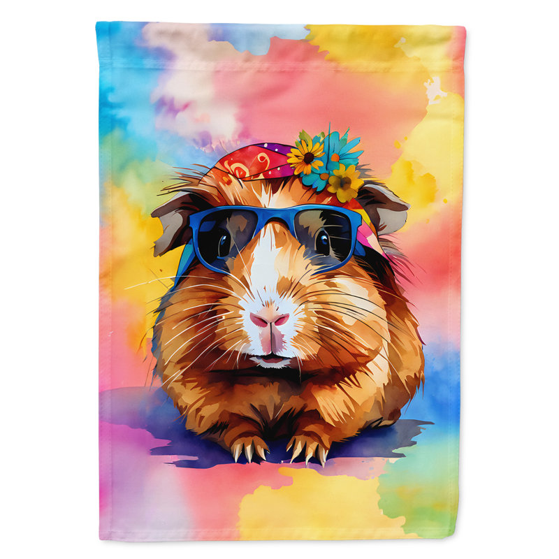 Drapeau de maison de cochon d'Inde hippie