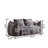 Modern Oversized Bean Bag Loveseat Sofa,Plush Fluffy Lounge Chair with Pillows for Living Room and Bedroom-1925235433