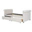 Lit de jour simple tapissier avec tiroirs, support en lattes de bois-618162933