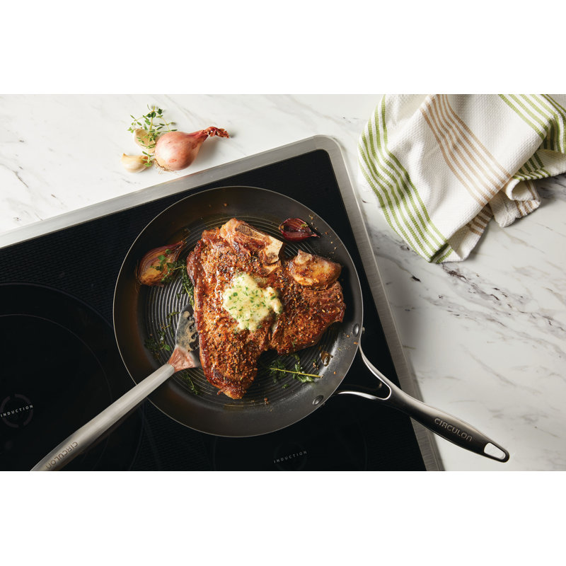 Circulon Stainless Steel Induction Cookware Set with SteelShield Hybrid Stainless and Nonstick Technology, 11 piece