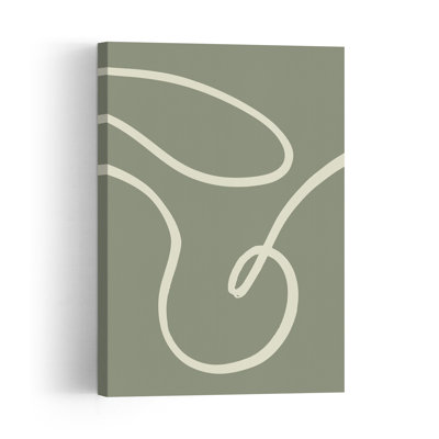 «Flowing Sage Lines», reproduction d'art abstrait cheval contemporain