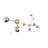 Modern 5 Light Globe Gold Chandelier