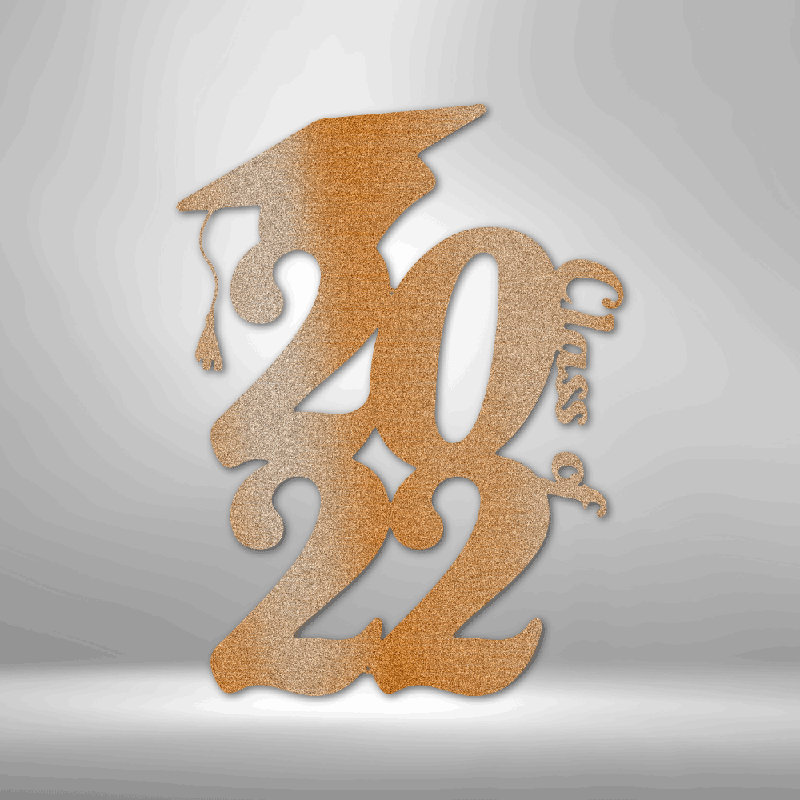 Décoration murale personnalisée en acier Class of Steel, H 28,75 po x l 29,5 po x P 0,5 po, Oui, Cuivre