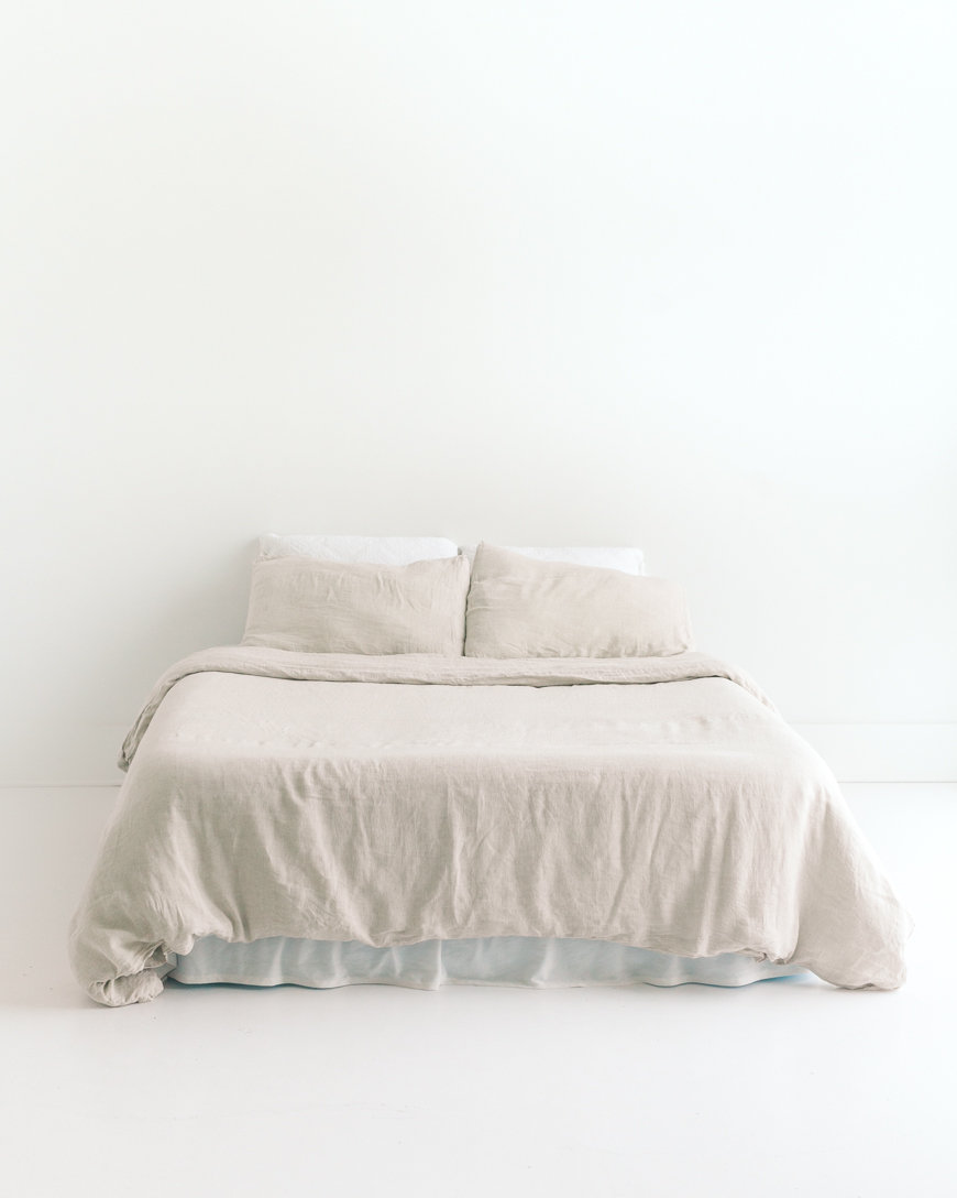 100% Linen Duvet Cover Set, Natural