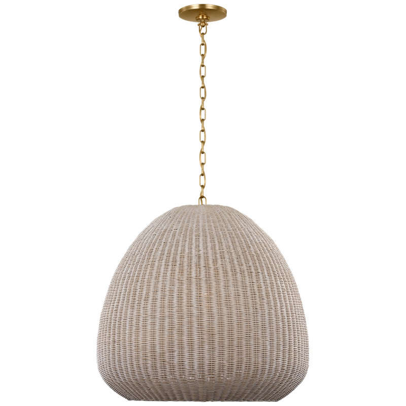 Kokomo 1 - Light Pendant by Chapman & Myers, Antique-Burnished Brass, Ash