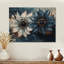 Abstrait turquoise minuit, tournesols beauté I - impression sur bois de tournesols - sur bois de pin naturel-1733348201