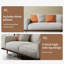 111.81 Inches Removable And Washable Four-seat Cotton-linen Fabric sofa, Solid Wood, With Throw Pillows