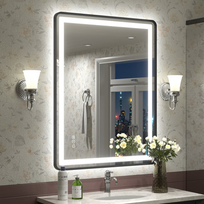 Aevar UL Certified Front & Back LED Anti-Fog Tempered Glass Bathroom/Vanity Mirror with 3-Year Warranty