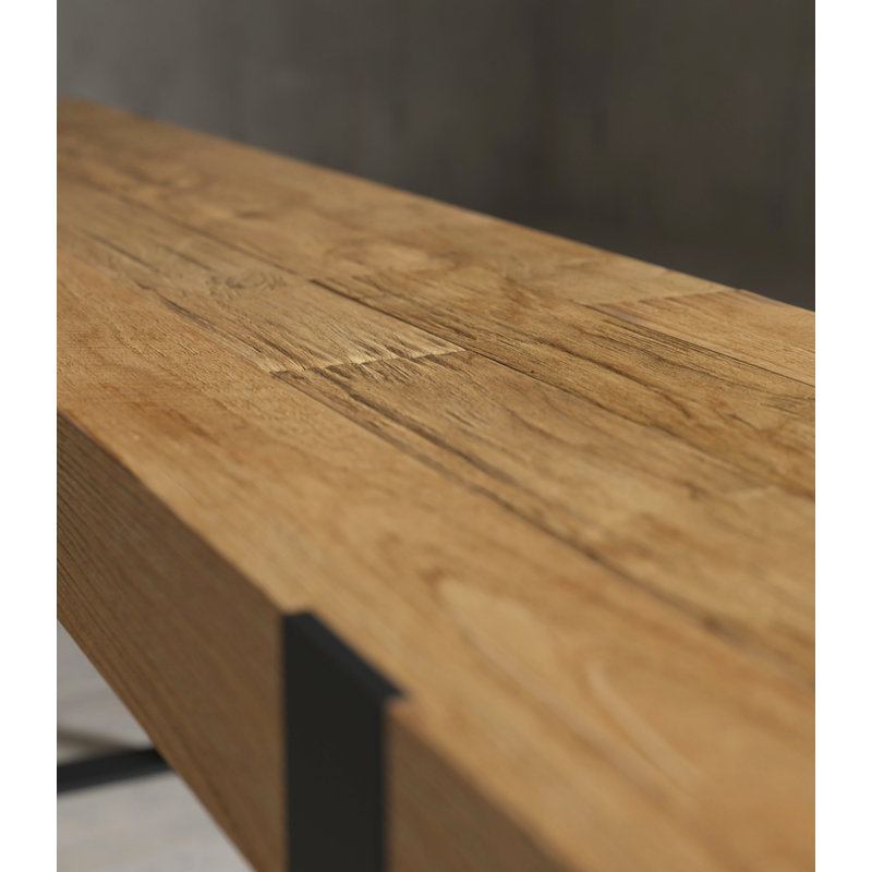 Fleener 55.25'' Solid Wood Top Console Table