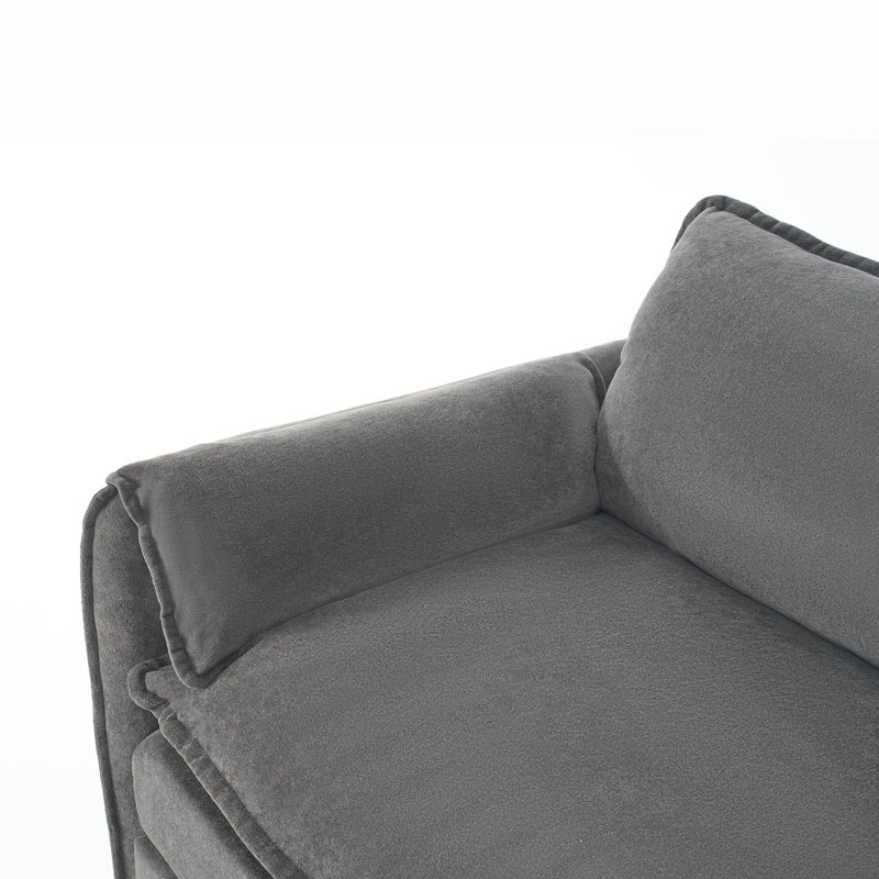 Canapés-causeuse modernes en chenille gris, siège profond pour la maison et le bureau
