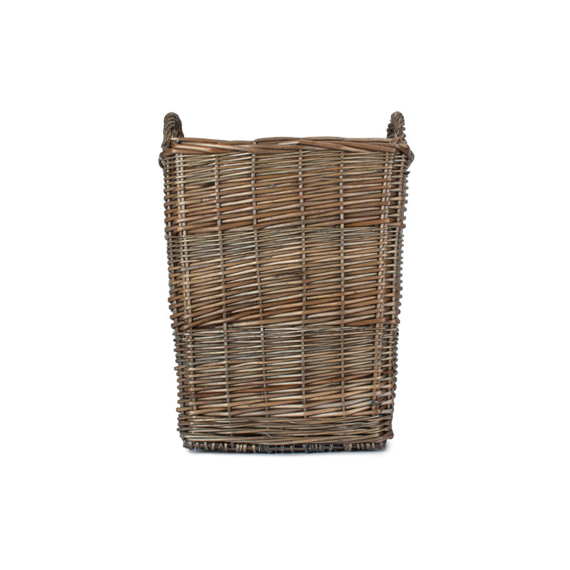 Wicker Log Basket with Lining, 88, 55cm H x 40cm W x 40cm D