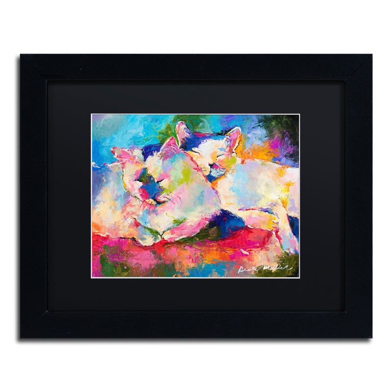 « mac & jack », impression sur toile, H 11 po x l 14 po x P 0,5 po, Noir, Cadre noir