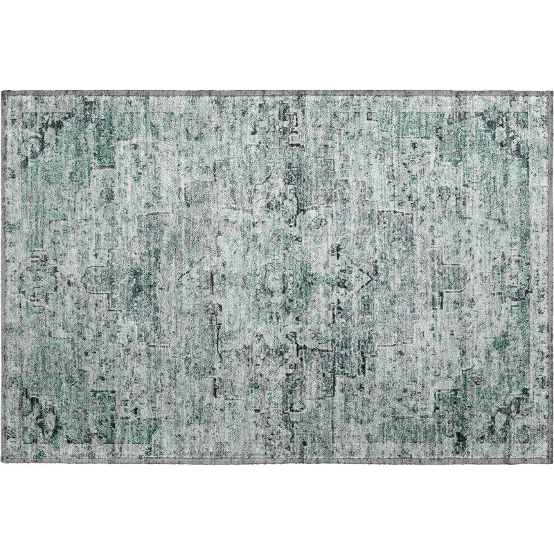 Premium Machine Washable Ashington AMF1832 Global Rug, Rectangle 1'8" x 2'6"