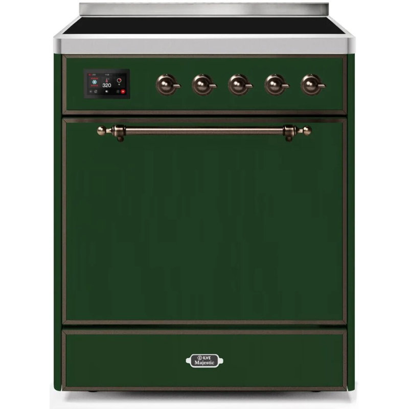 ILVE Majestic II 30 in Induction Range, Emerald Green/Bronze