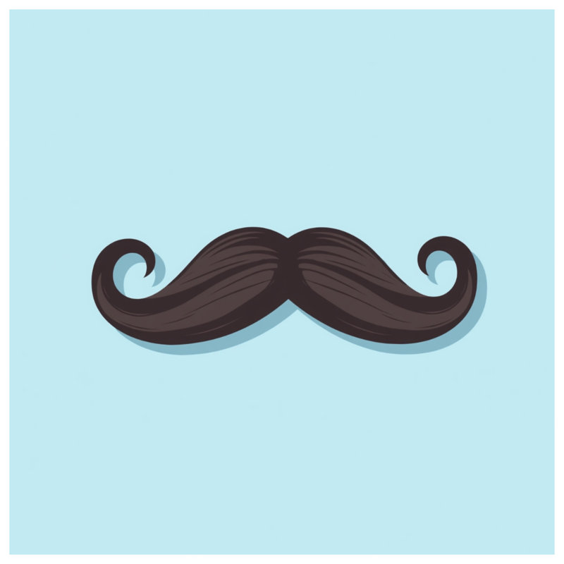 Rideaux de douche bouclés à moustache noire très longs, L 70 po x H 72 po
