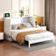 Lit escamotable double avec grands tiroirs, blanc-1424096198