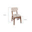Elegant Velvet Fabric Chair Set, Walnut & Beige, 16.3 x 33.9 x 17.1 inches | 100% Wooden Frame, Seat Height: 15.4 inches, Bearing Capacity: 386 lbs | Perfect for Dining Room, Living Room, Traditional Design