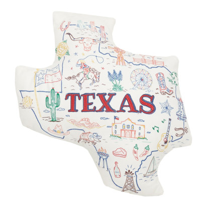 Texas Cotton Throw Pillow