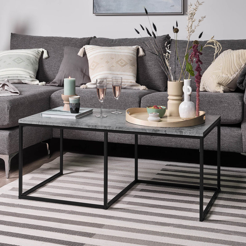 Kalyssa Frame Coffee Table, Black