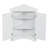 White Triangle Home Cabinet With Adjustable Space-Optimizing Shelves Storage - Enhances Decor-1698397224