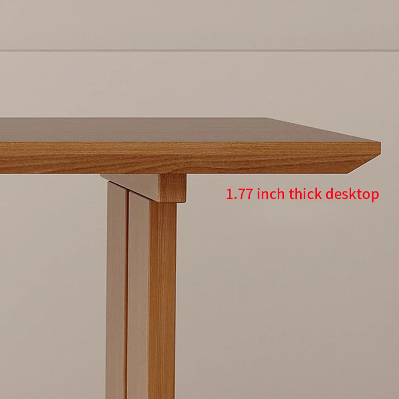 Modern simple solid wood dining table set., 29.5"H x 86.6"L x 35.4"W