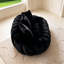 Canapé 75,49 po en fausse fourrure noire à 2 places en forme de pétale, canapé fleuri contemporain rembourré avec 3 coussins décoratifs pour le salon-133435640