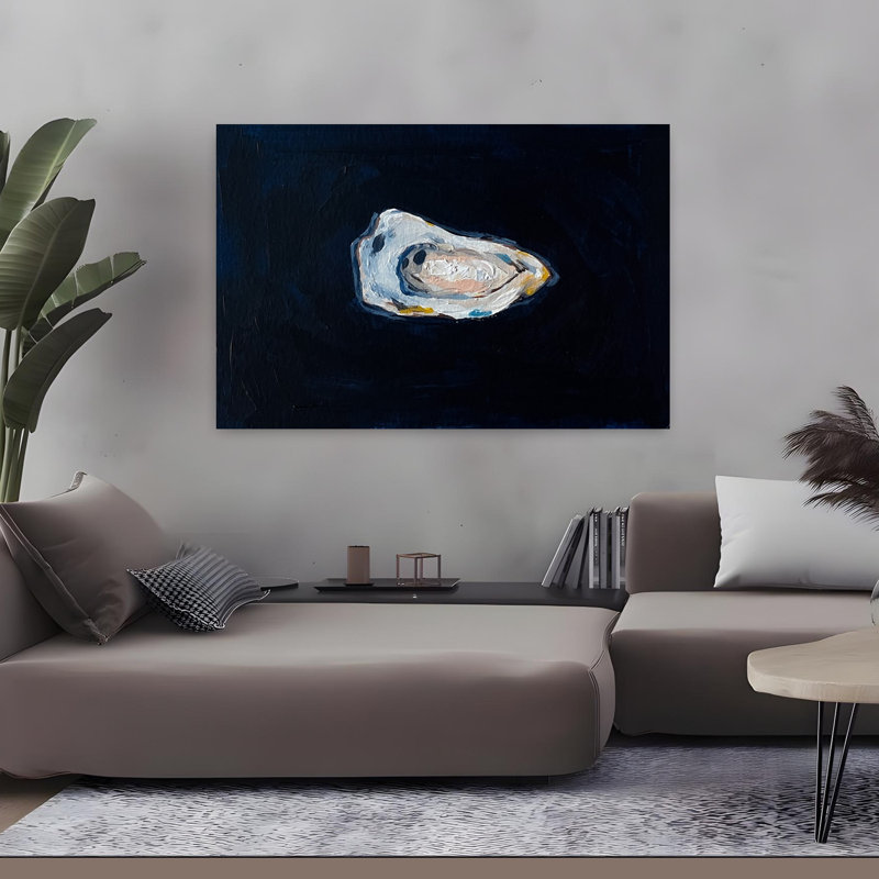 Art mural côtier bleu à marée basse, H 48 po x l 32 po