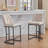 Set Of 2,Modern Upholstered Bar Stool With Button-Tufted Backrest, Counter Height Chair With Sturdy Metal Frame, Comfortable Padded Seat For Kitchen, Bar, Or Dining Room-280634354