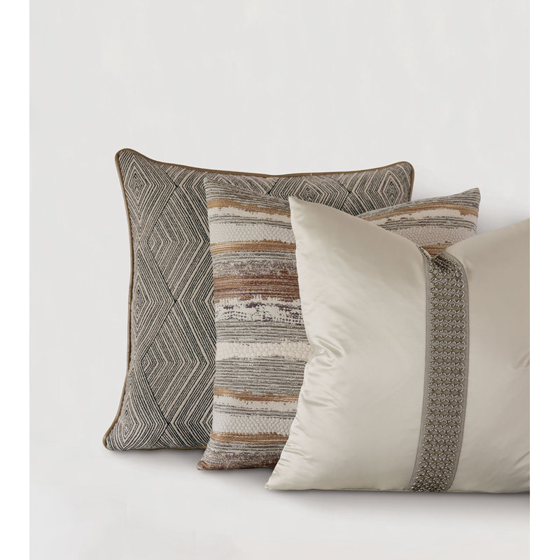 Housse et insert de coussin décoratif géométrique 24 po Naya