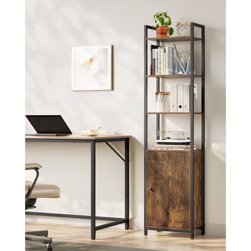 62.8‘’H Storage Bookshelf, Rustic Brown