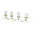 The Novogratz Stainless Steel Metal 4 Candle Hurricane Lamp with Wavy Base