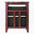 Devon accent table with two foldable corn husk baskets, top, Brown & Chocolate finish