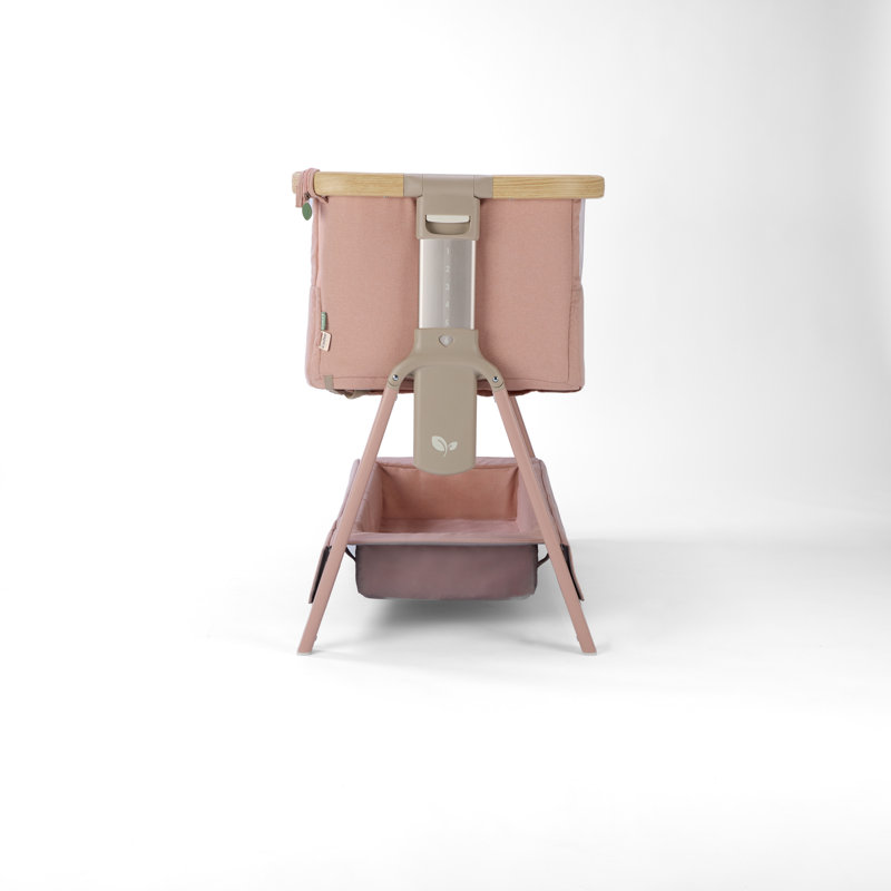 Tutti Bambini Cozee Air 2 Bedside Crib, Drifted Oak / Blush
