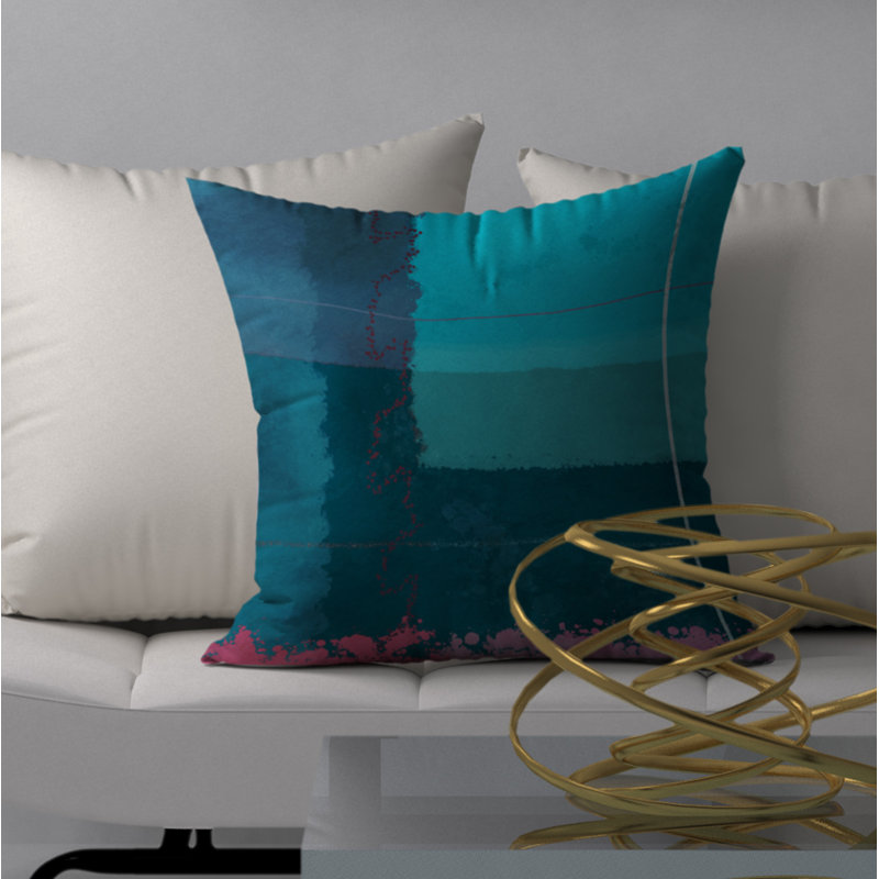 Abstract Throw Pillow, 20" H x 20" W