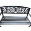 Banc de jardin extérieur en métal 50 po avec dossier papillon-103966301