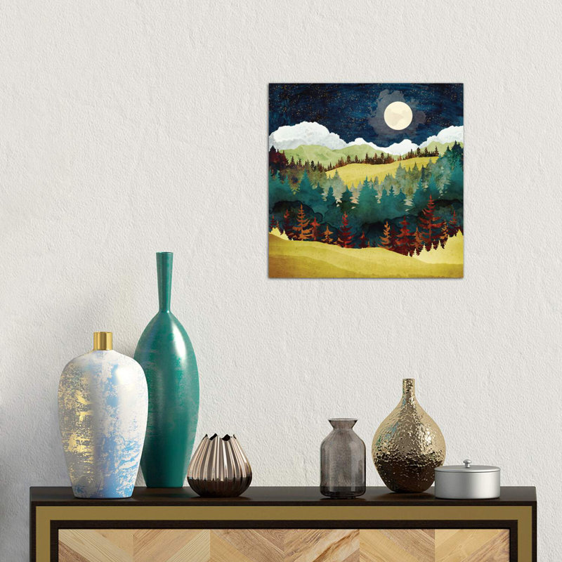 Lune d'automne - imprimé, Toile tendue, H 18 po x l 18 po x 1,5 po