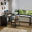 Bureau en coin en bois massif en forme de L, un bureau d'angle domestique avec une chicane-635486627-635486638