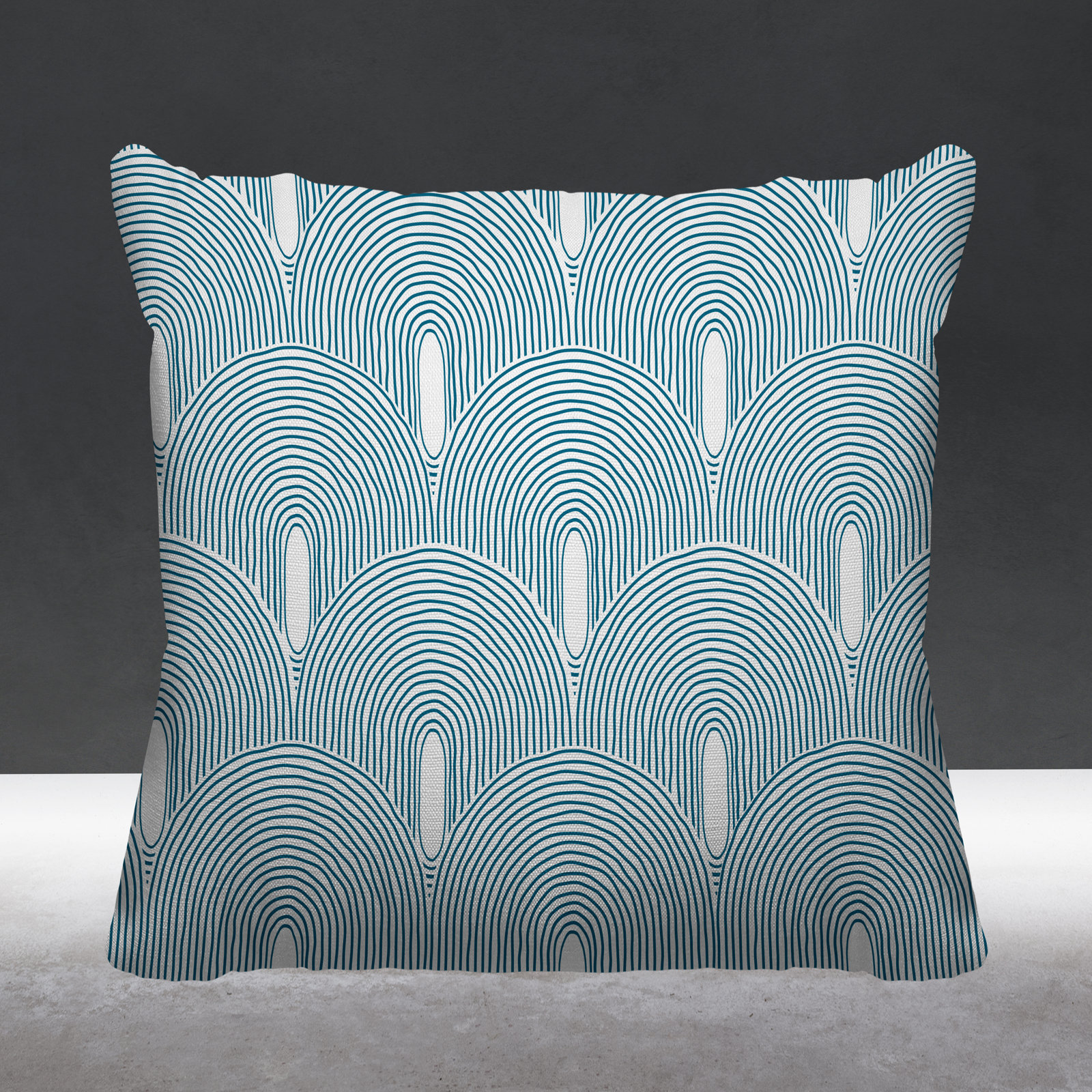 Limpo Starburst Indoor/Outdoor Throw Pillow, Turquoise, 18"H x 18"W, Square