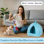 Maison pour chat PETMAKER - Lit intérieur avec coussin en mousse amovible - Tente pour chiots, lapins, cochons d'Inde, hérissons et autres petits animaux - Bleu-30980273