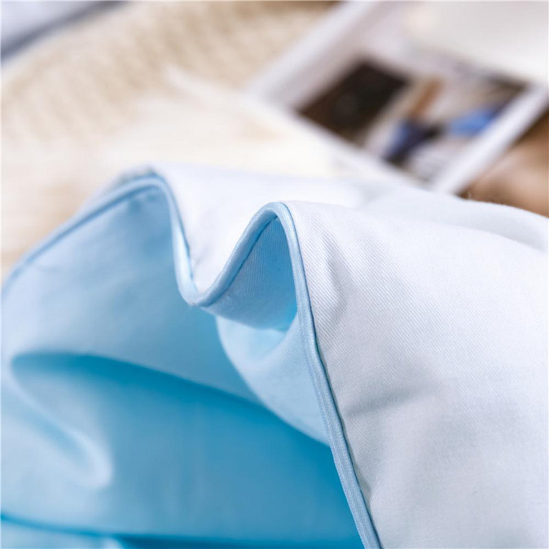 Ensemble d'édredon 3 pièces bleu / vert 100% coton, Édredon très grand + 2 taies décoratives très 
