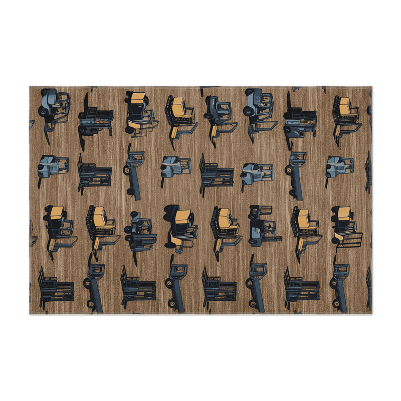 Tapis intérieur et extérieur brun Transport, Rectangle 4pi x 6 pi