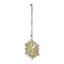 Ornements suspendus flocon de neige - ensemble de 12 - or